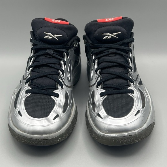 Reebok Engine A Black Silver Basketball Shoes - Men's Youth Size 6 (Angel Reese) - Picture 3 of 8
